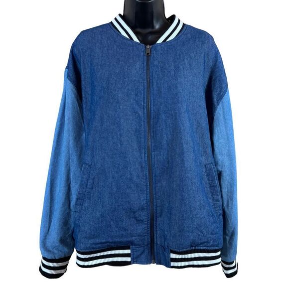 Levi's Women's Drop Shoulder Denim Bomber Jacket - Picture 1 of 11
